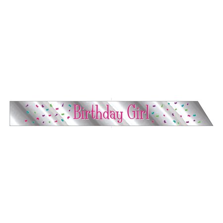 CREATIVE CONVERTING Birthday Girl Sash, 33.5"x4", 6PK 094000